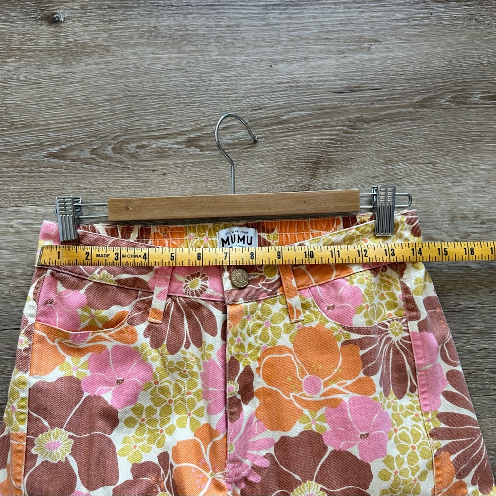 Floral Patterned Wide-Leg Jeans - Picture 6 of 8